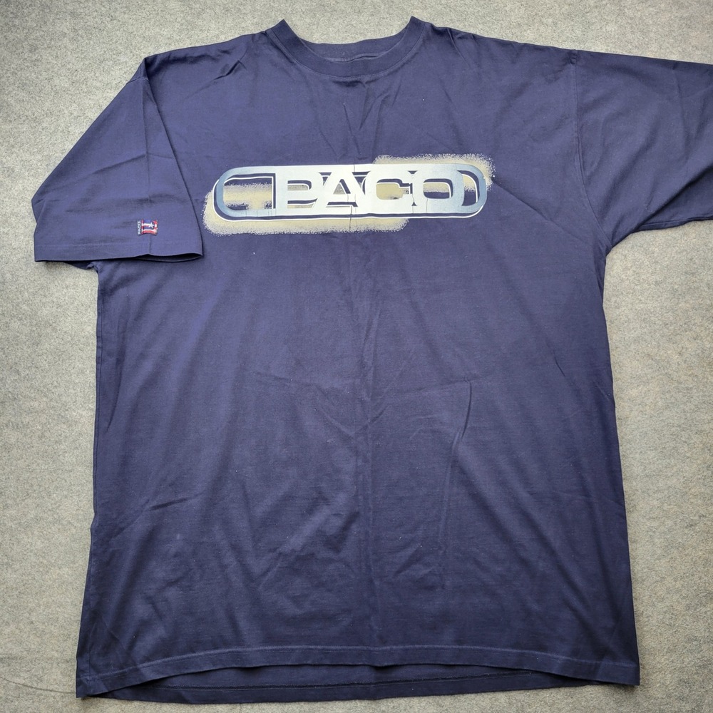 Paco Sport Mens 3XLT Navy Blue Graphic Logo T-Shirt Short Sleeve Cotton Tall